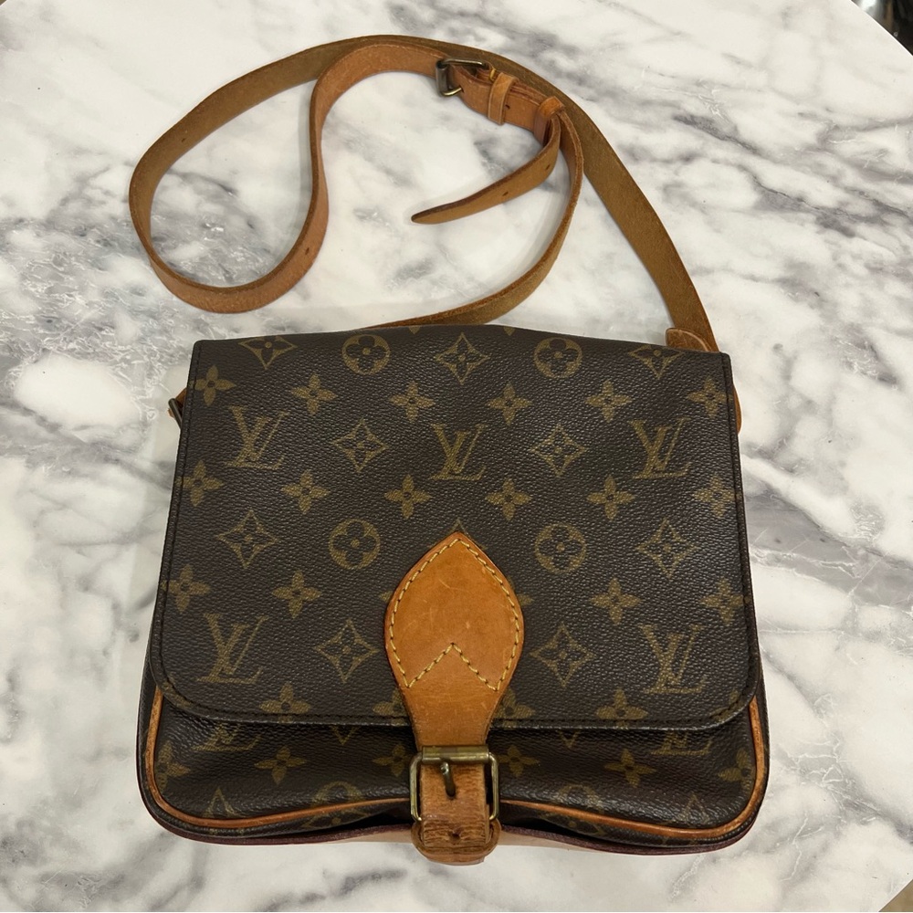 Louis Vuitton Brown and Tan Crossbody Bag